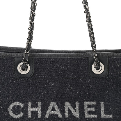 Chanel Lurex Boucle Small Deauville Tote Gray 8 of 10
