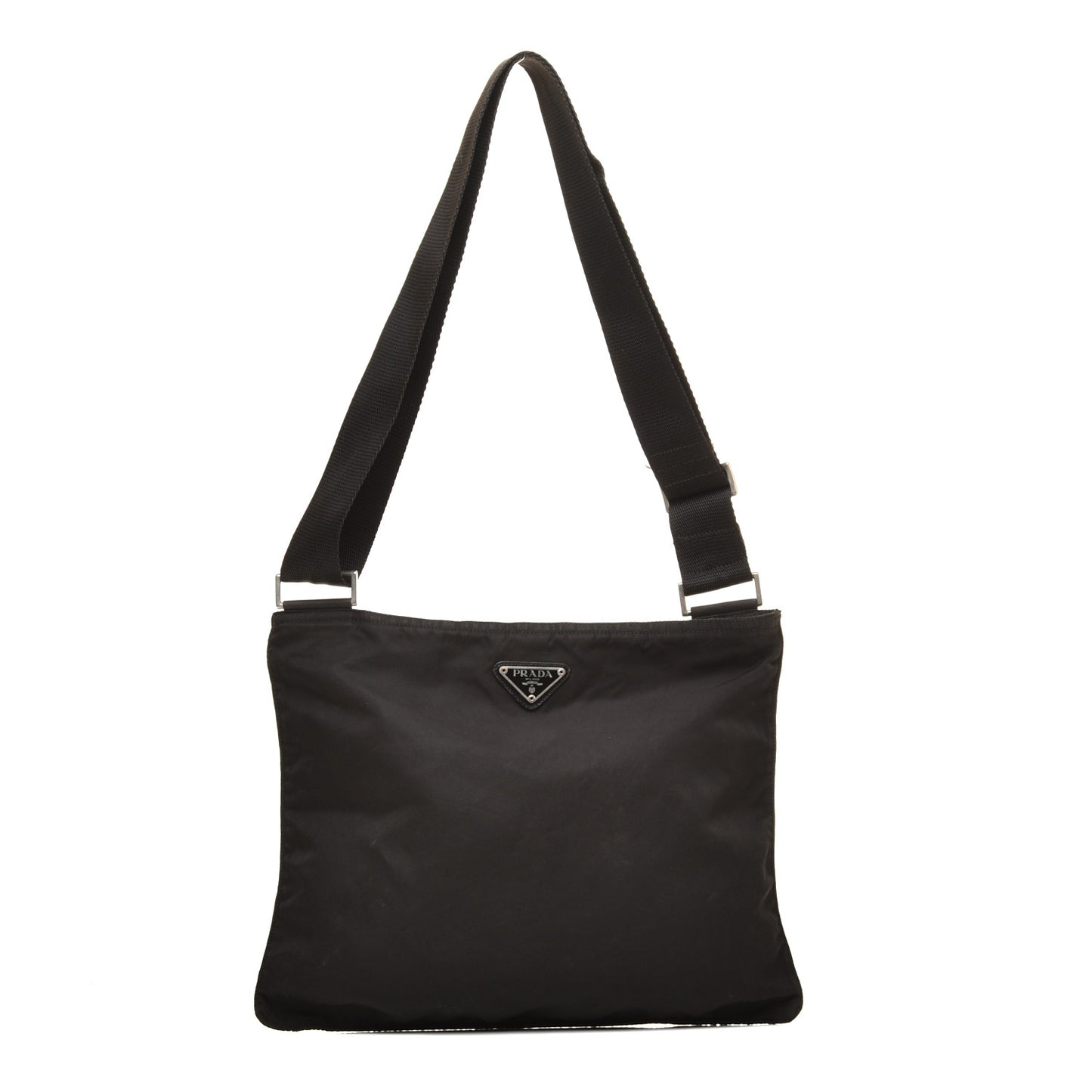 Tessuto Nylon Flat Messenger Bag