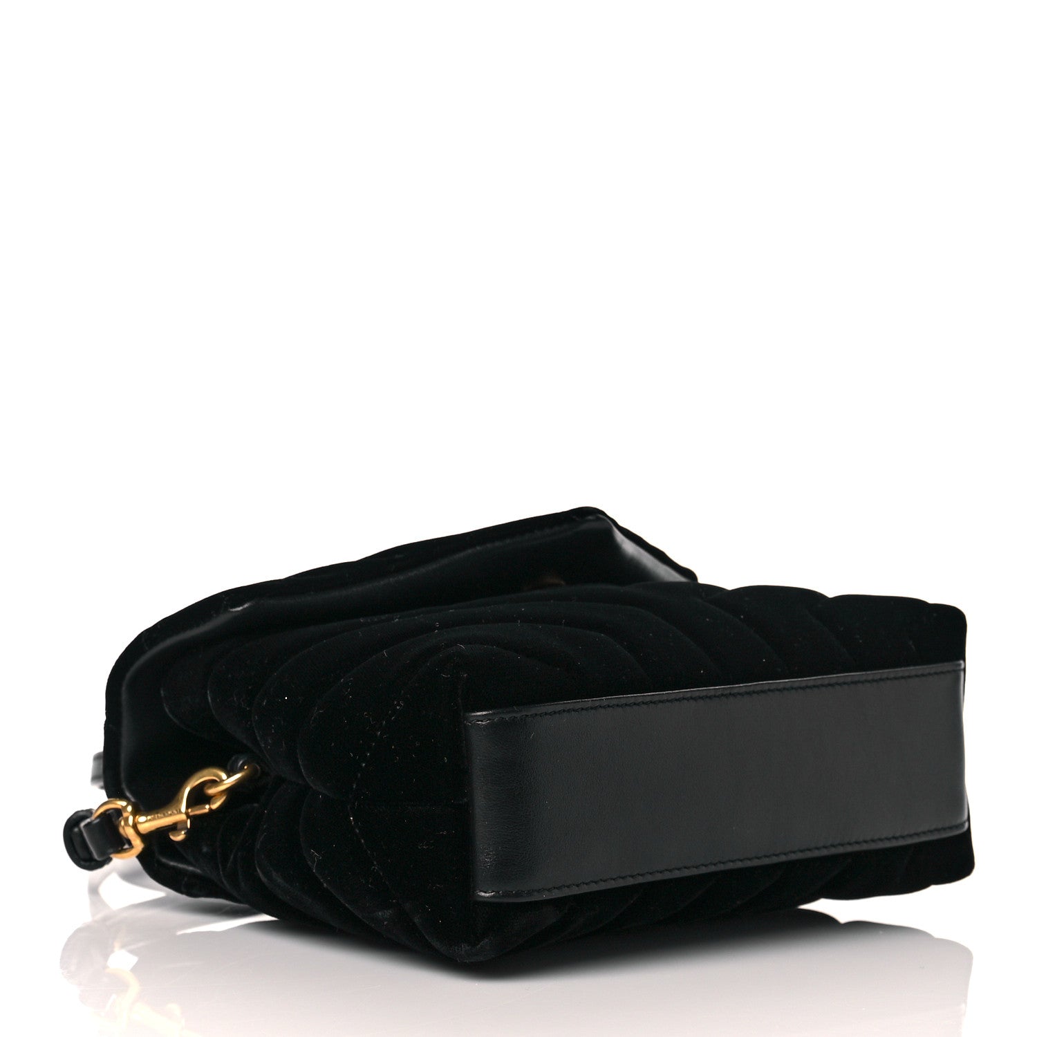 Saint Laurent Velvet Y Quilted Monogram Toy Loulou Chain Satchel French Black 4 of 10