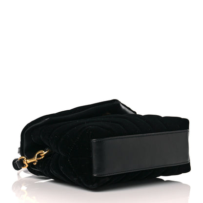 Saint Laurent Velvet Y Quilted Monogram Toy Loulou Chain Satchel French Black 4 of 10
