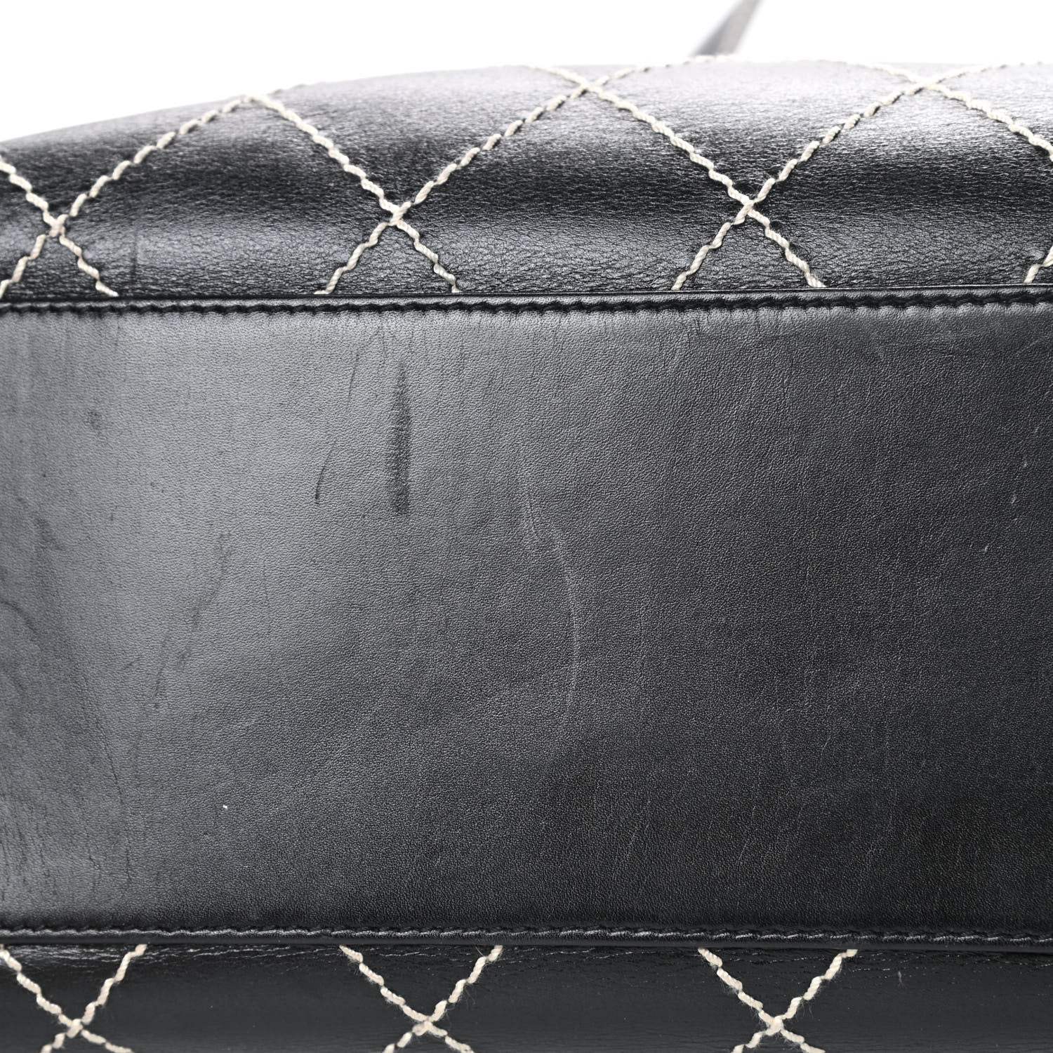 Chanel Calfskin Wild Stitch Large Tote Black 13 of 16
