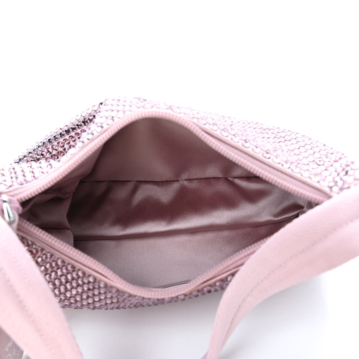 Prada Satin Crystal Mini Re-Edition 2000 Bag Alabastro 4 of 4