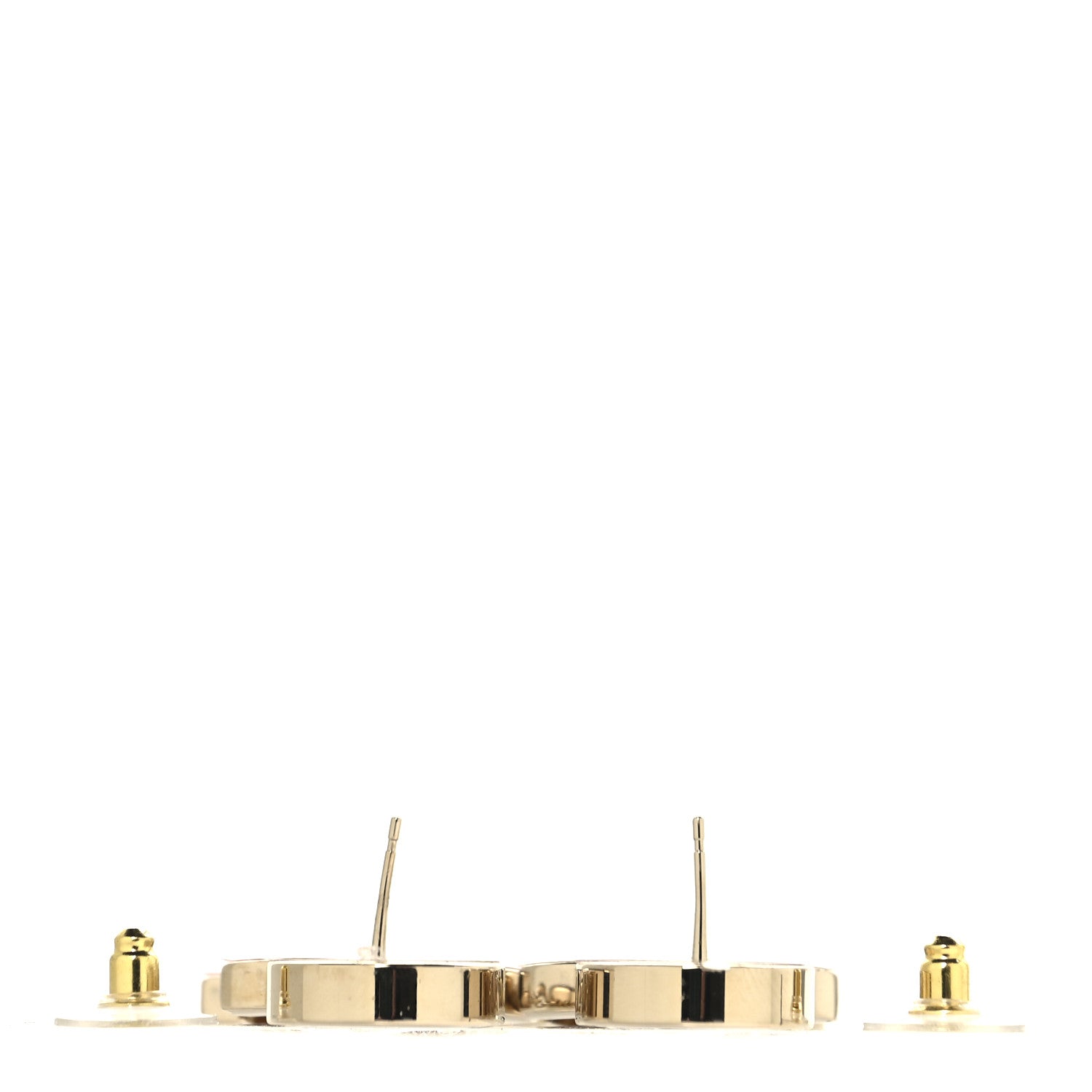 Chanel Enamel CC Drop Earrings Black White 3 of 4