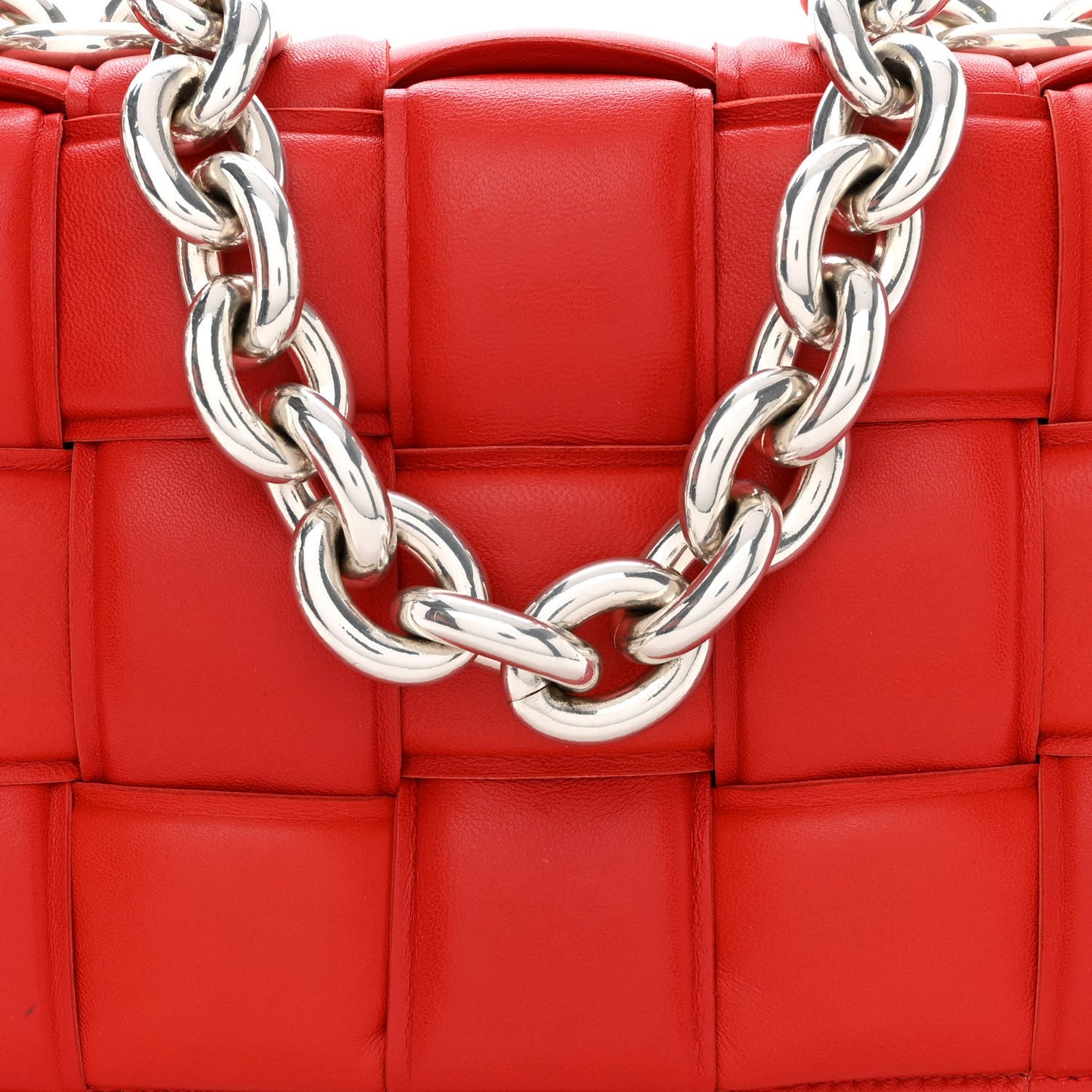 Lambskin Maxi Intreccio Padded Chain Cassette Crossbody Bag Nail Polish