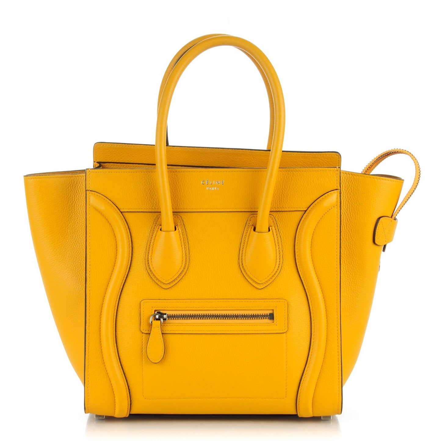 Drummed Calfskin Mini Luggage Ocre