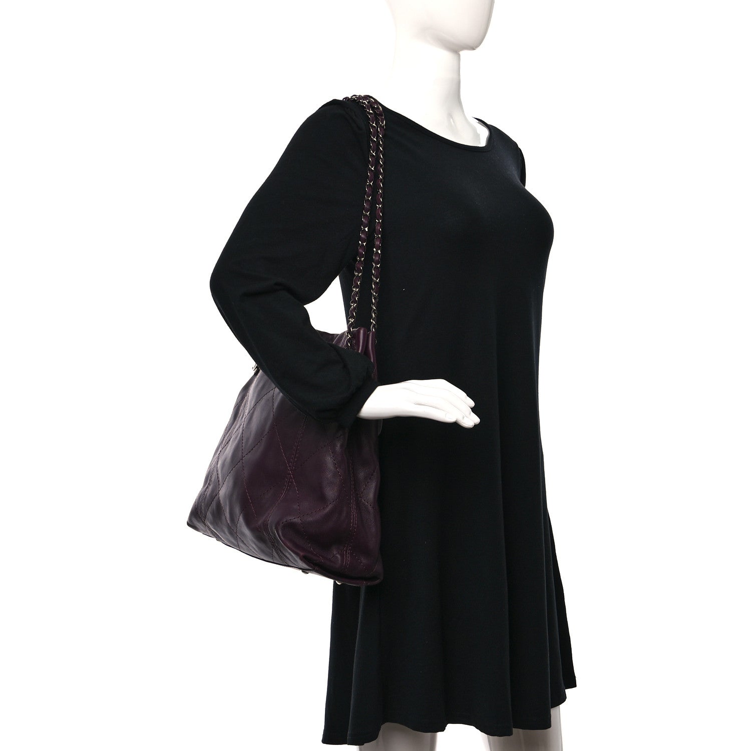 Chanel Lambskin Soft Touch Shoulder Bag Prune 1 of 5