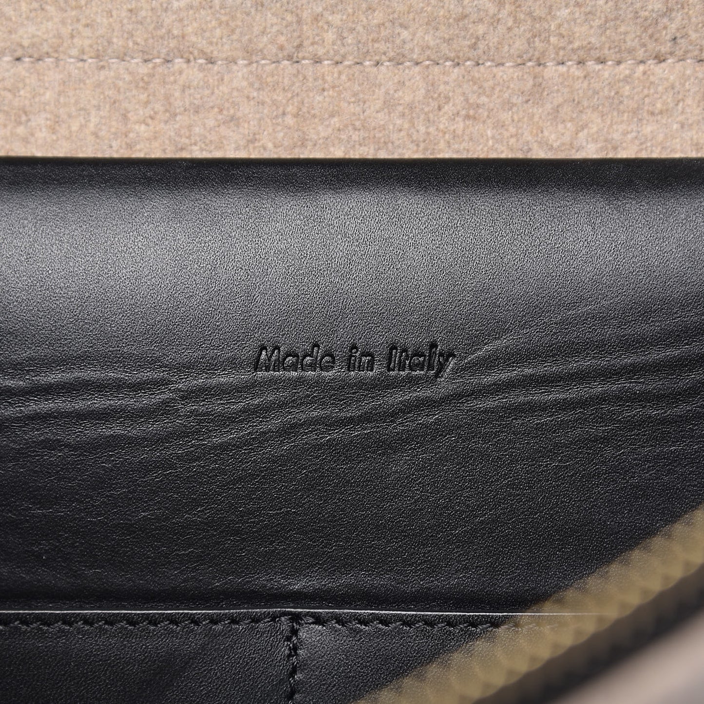 Felt Smooth Calfskin Mini Belt Bag Beige