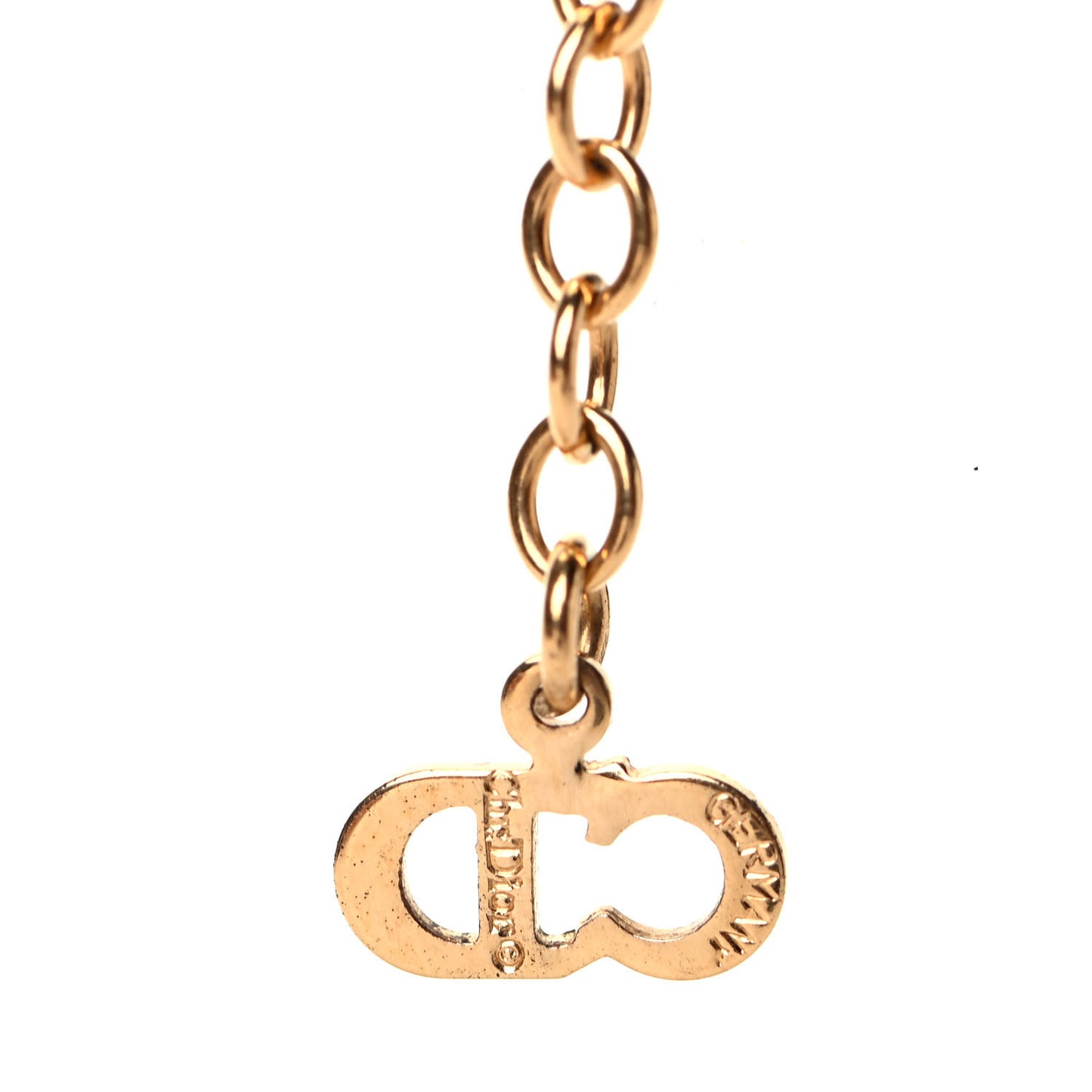 Metal CD Necklace Gold