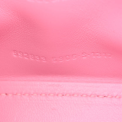 Balenciaga Shiny Box Calfskin Tonal B Hourglass Top Handle Bag XS Candy Pink 8 of 15