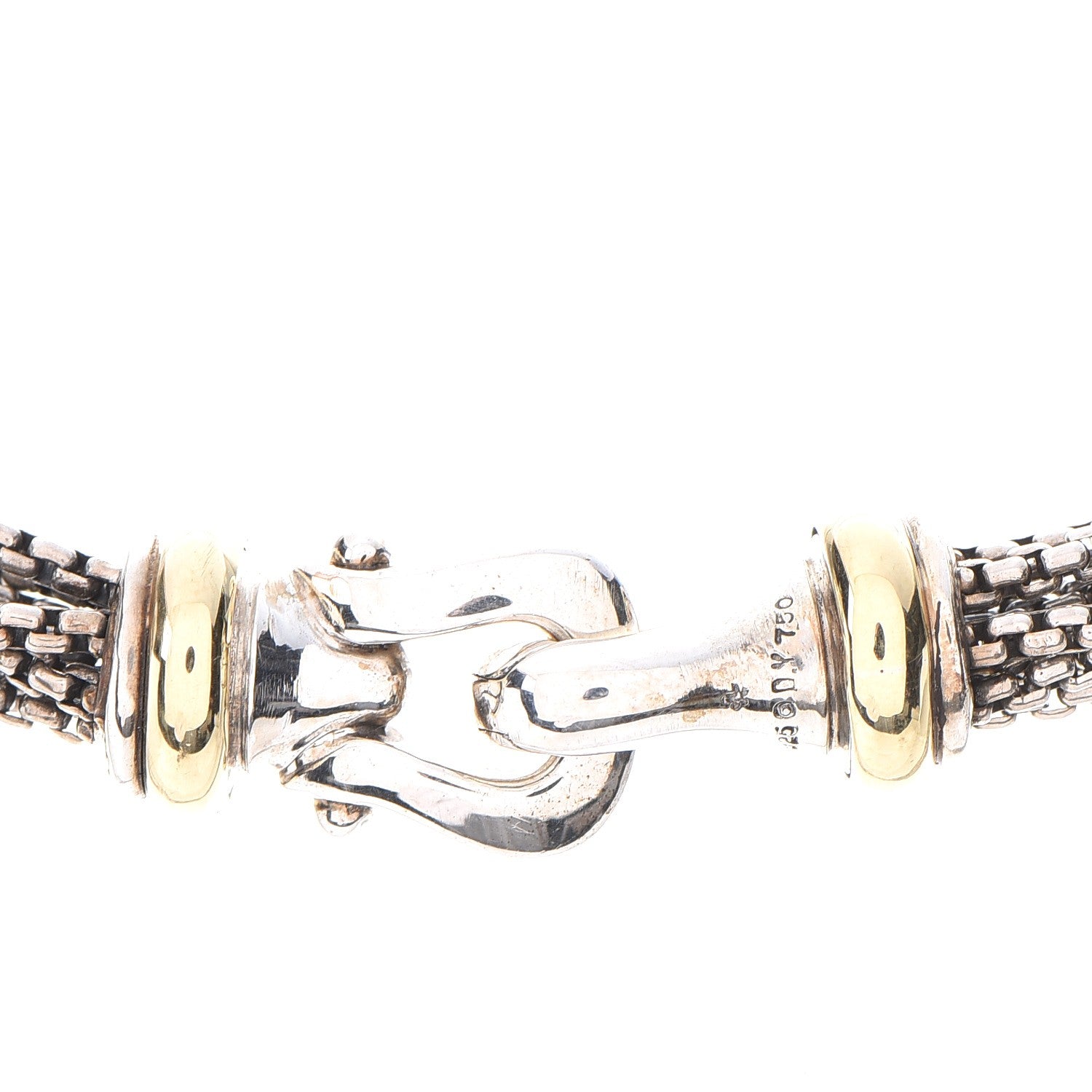 David Yurman Sterling Silver 18K Yellow Gold Pearl Multi Strand Necklace 5 of 11