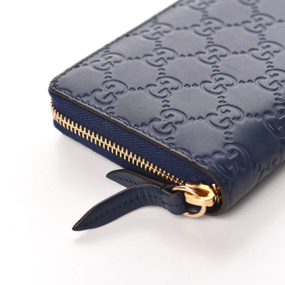 Gucci Guccissima Zip Around Wallet Blue 8 of 8