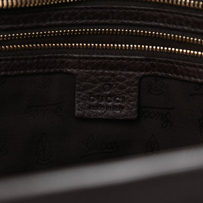 Gucci Calfskin Large Web Heritage Tote Dark Brown 8 of 10