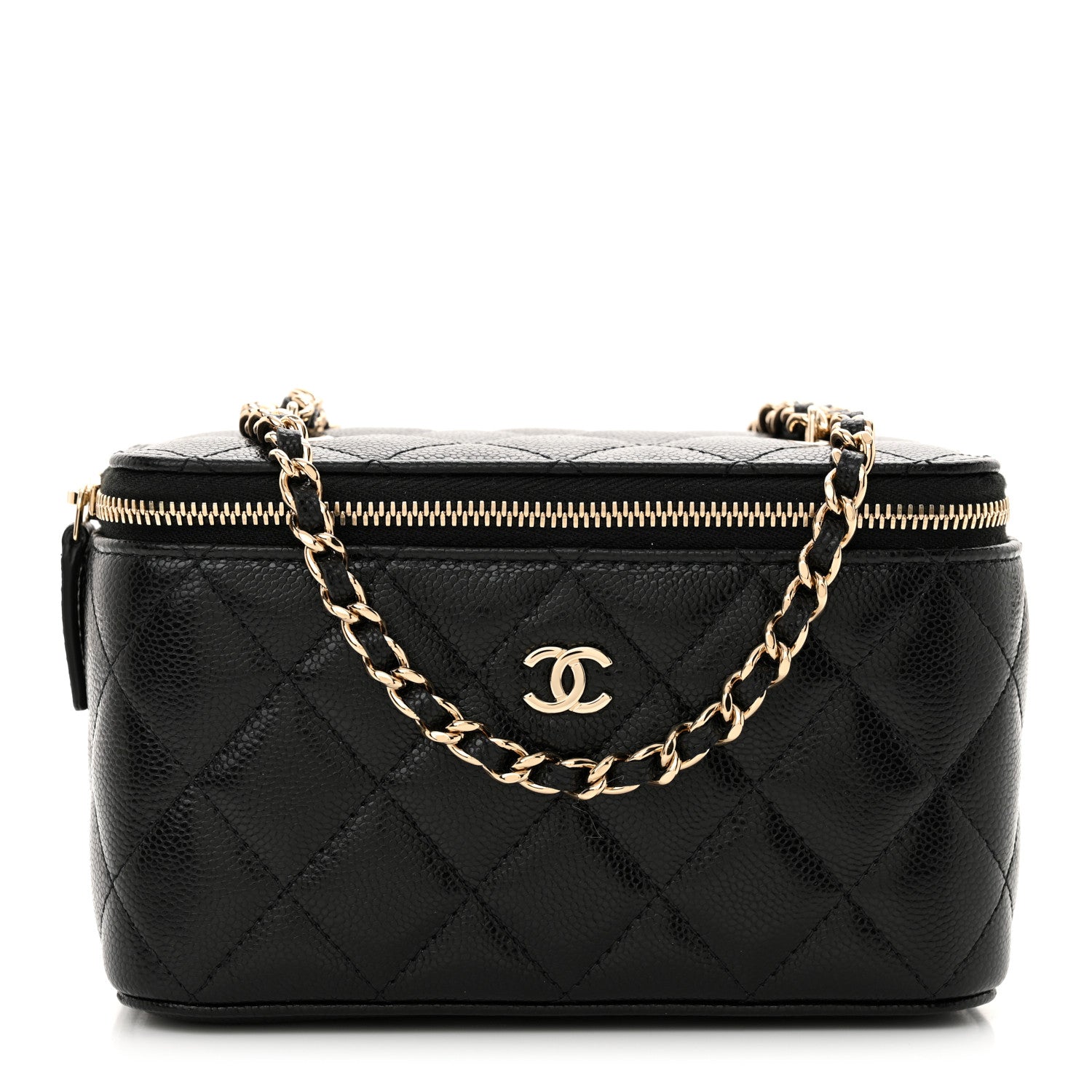 Chanel Caviar Quilted Small Vanity Case With Chain Black 1 of 11