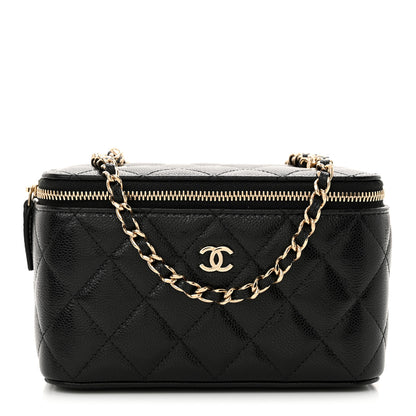 Chanel Caviar Quilted Small Vanity Case With Chain Black 1 of 11
