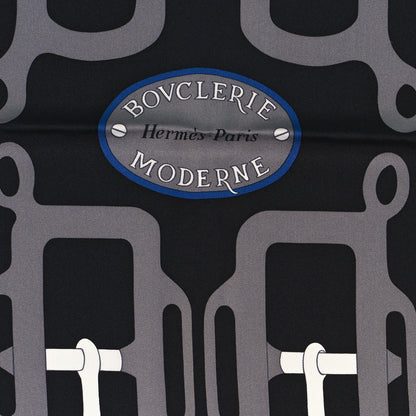 Hermes Silk Bouclerie Moderne Scarf 90 Bleu 2 of 4