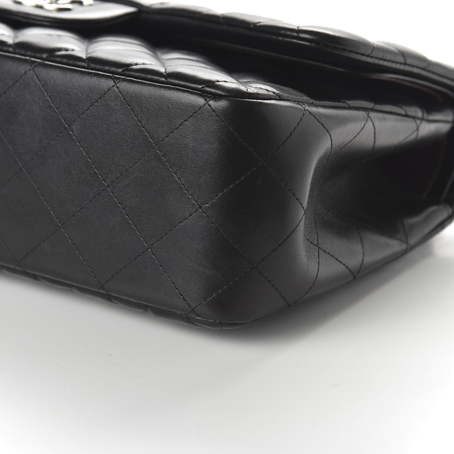 Chanel Lambskin Quilted Jumbo Double Flap Black 7 of 12