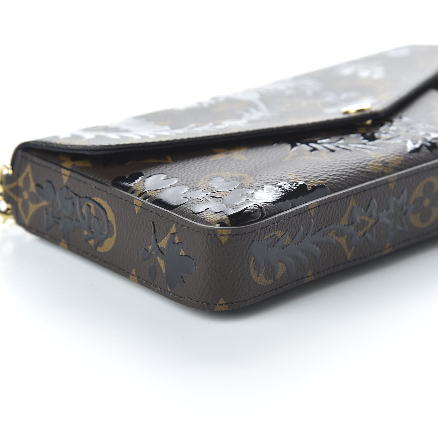 Monogram Blossom Pochette Felicie Chain Wallet Black