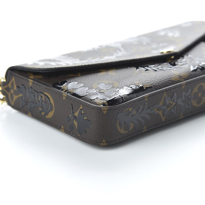 Louis Vuitton Monogram Blossom Pochette Felicie Chain Wallet Black 6 of 9