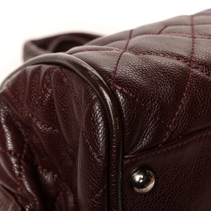 Chanel Caviar Quilted CC Timeless Bowler Burgundy 9 of 12