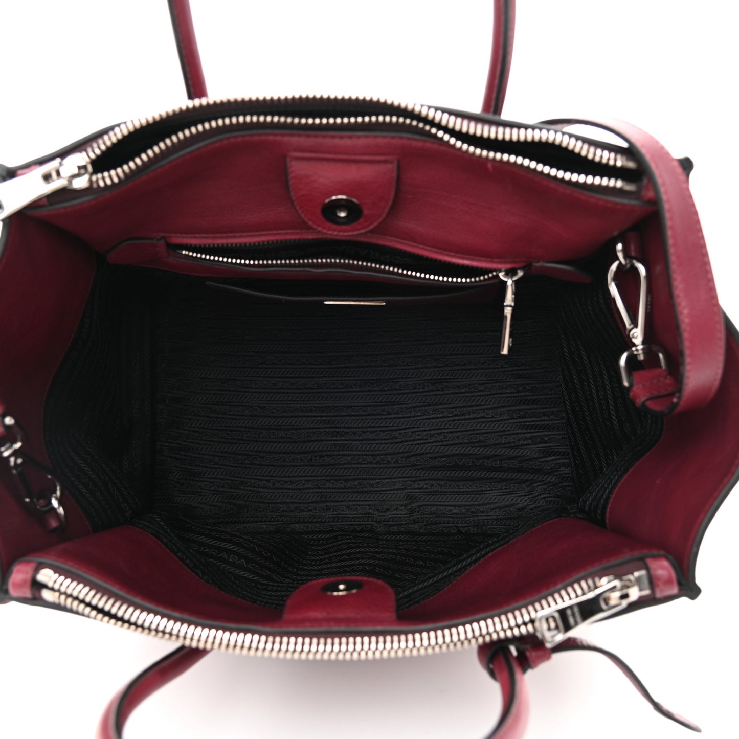 Glace Calf Twin Pocket Tote Ametista
