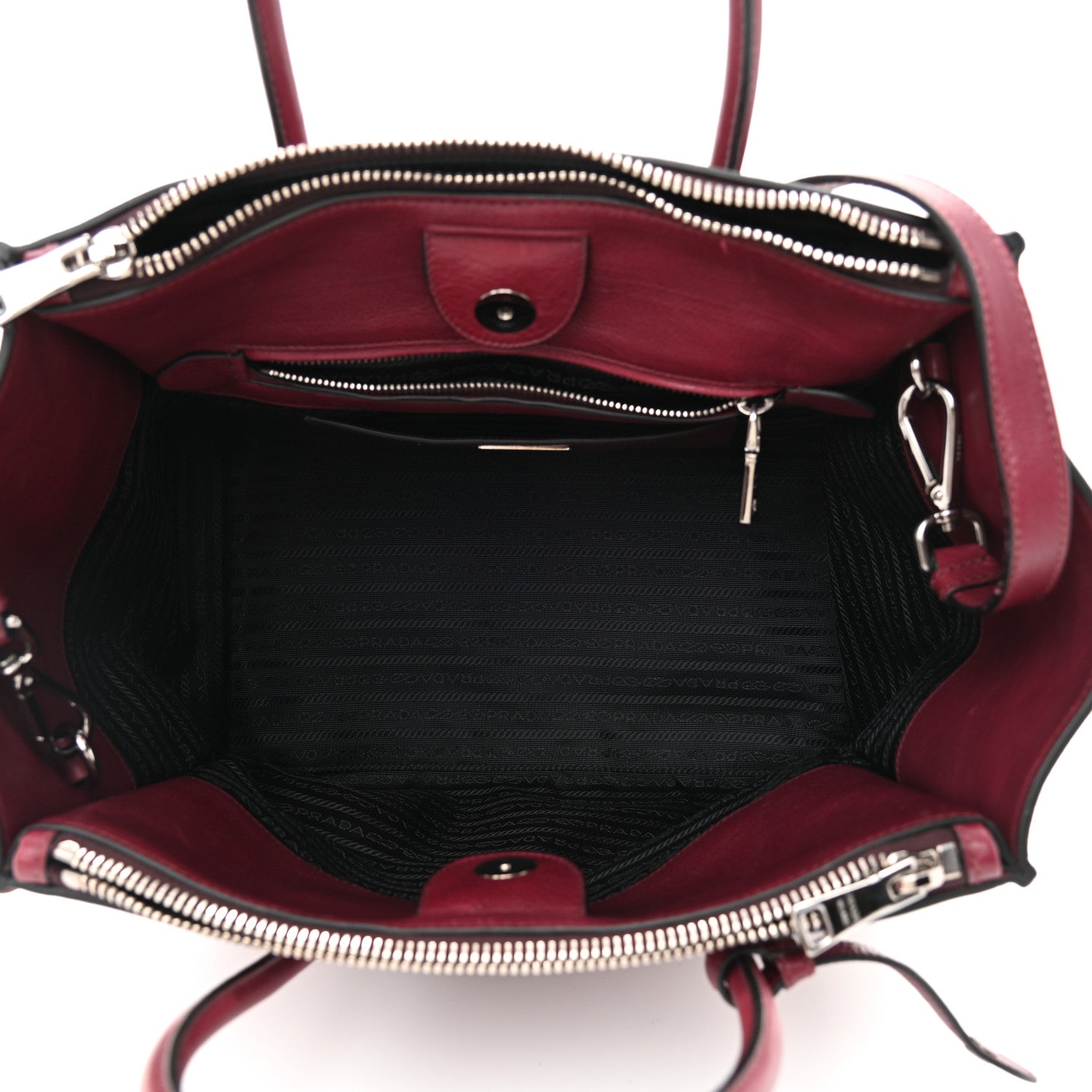 Prada Glace Calf Twin Pocket Tote Ametista 5 of 12