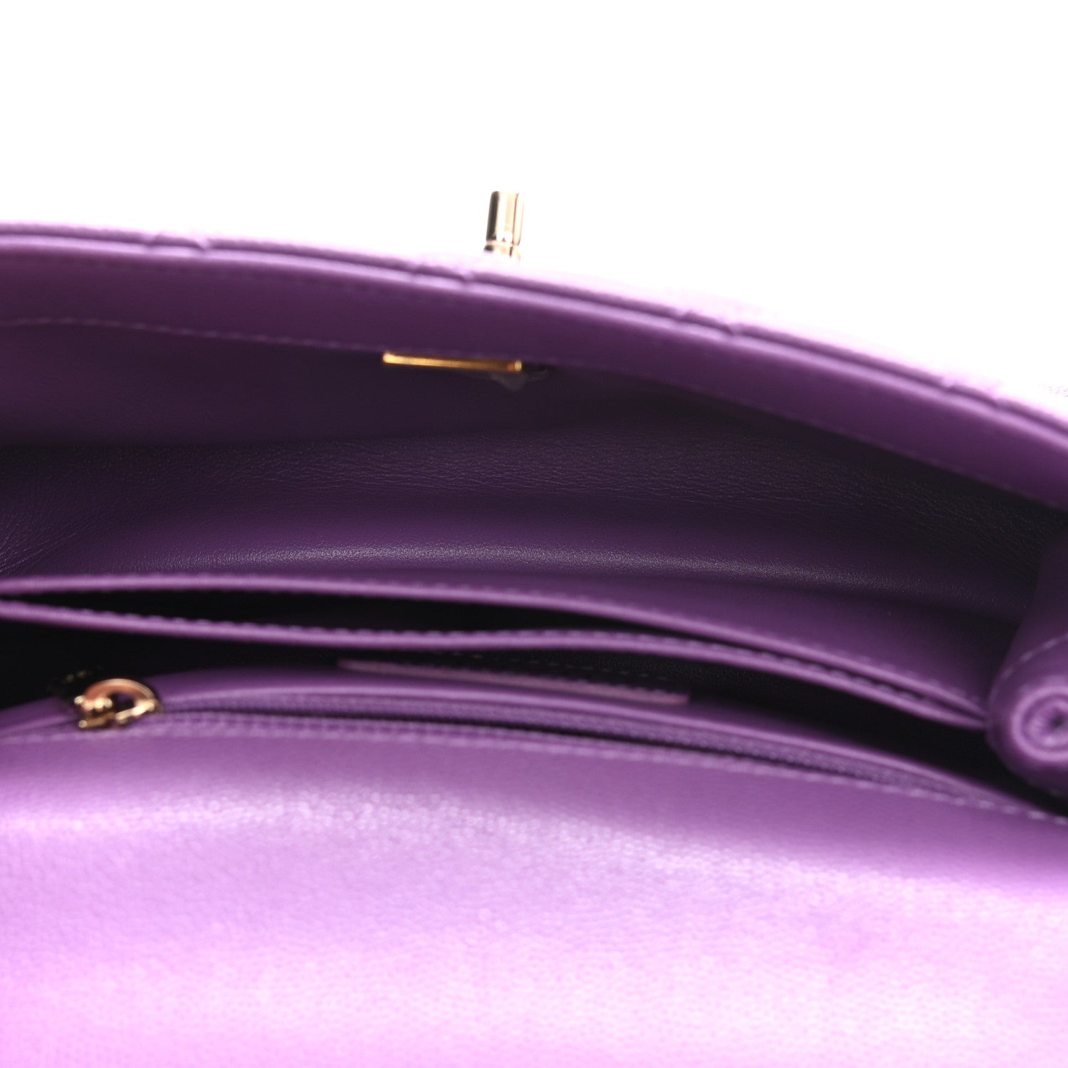 Chanel Caviar Quilted Mini Coco Handle Flap Purple 4 of 8