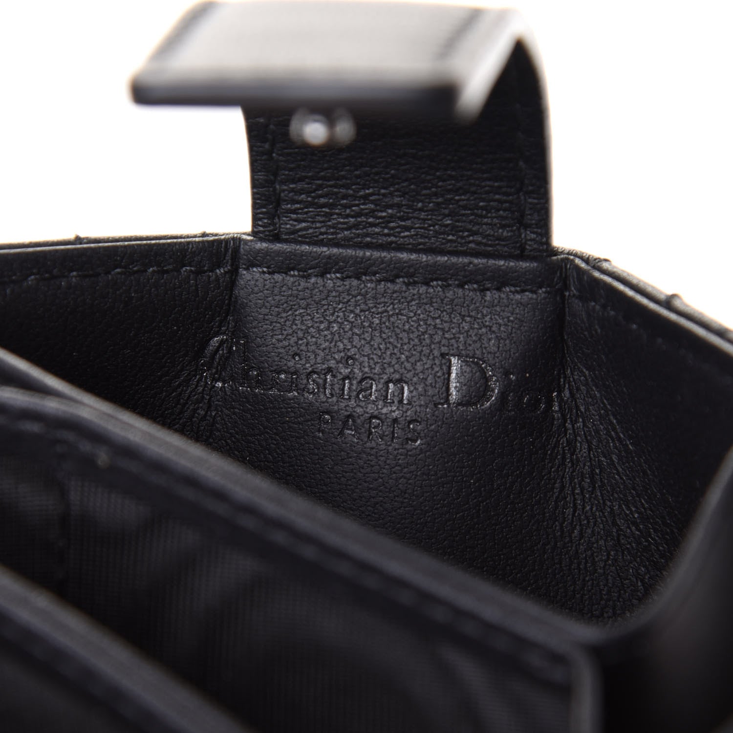 Christian Dior Ultra Matte Calfskin Cannage Lady Dior 5-Gusset Card Holder Black 6 of 11