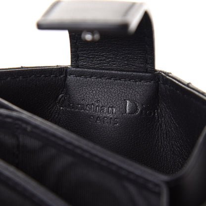 Christian Dior Ultra Matte Calfskin Cannage Lady Dior 5-Gusset Card Holder Black 6 of 11