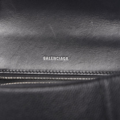 Balenciaga Grained Calfskin Small Hourglass Top Handle Bag Black 5 of 10