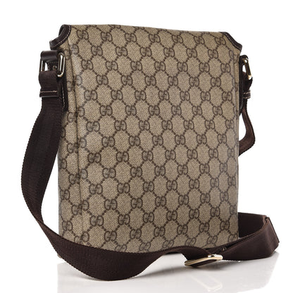 Gucci GG Plus Monogram Small Flap Messenger Bag Beige Dark Brown 3 of 8