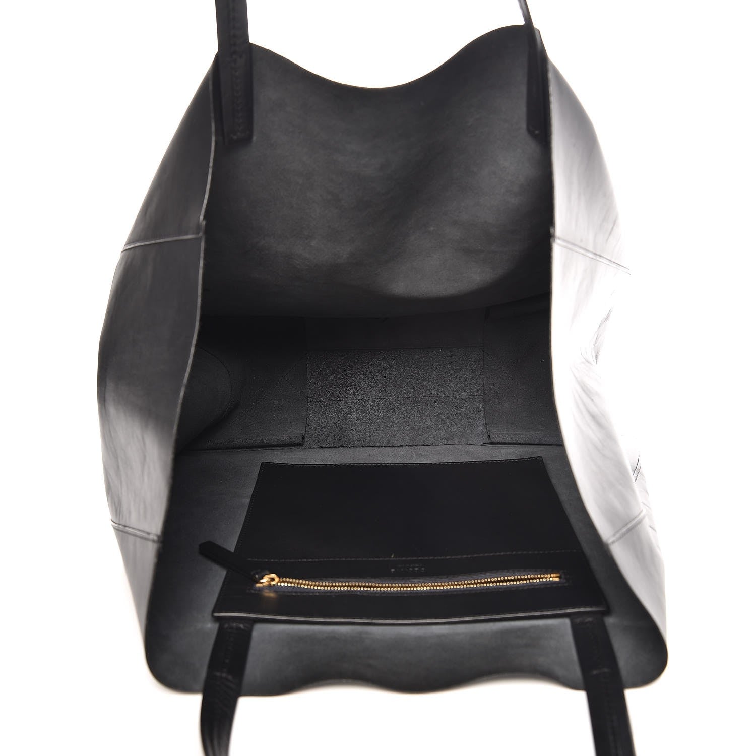 Celine Lambskin Horizontal Cabas Black 5 of 12