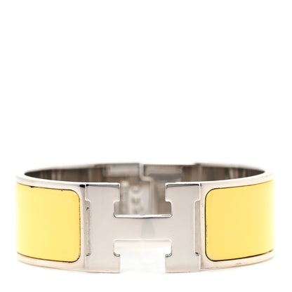 Hermes Enamel Wide Clic Clac H Bracelet PM Jaune Soleil 1 of 5