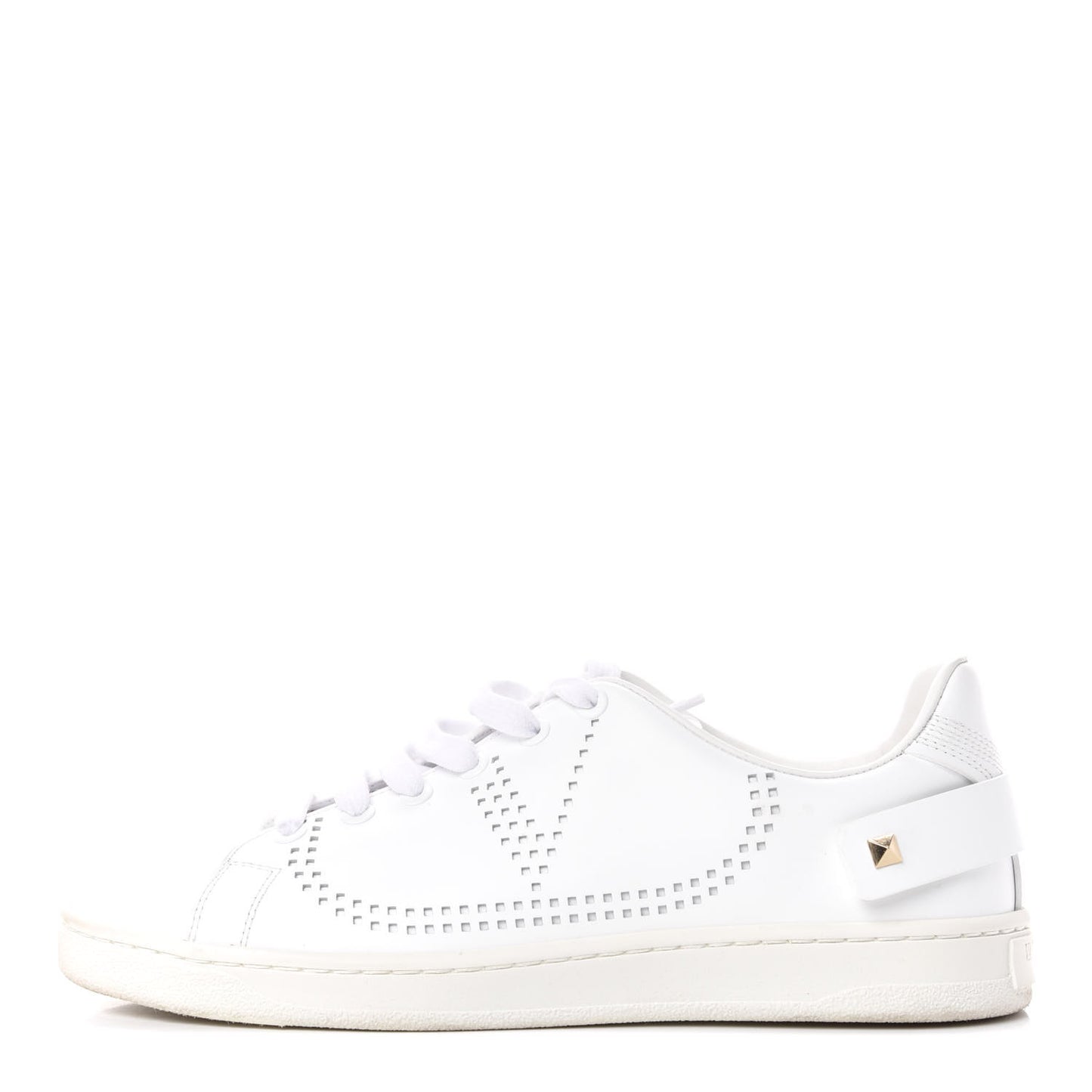 Calfskin Womens Backnet Sneakers 37.5 White