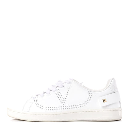 Valentino Garavani Calfskin Womens Backnet Sneakers 37.5 White 1 of 10