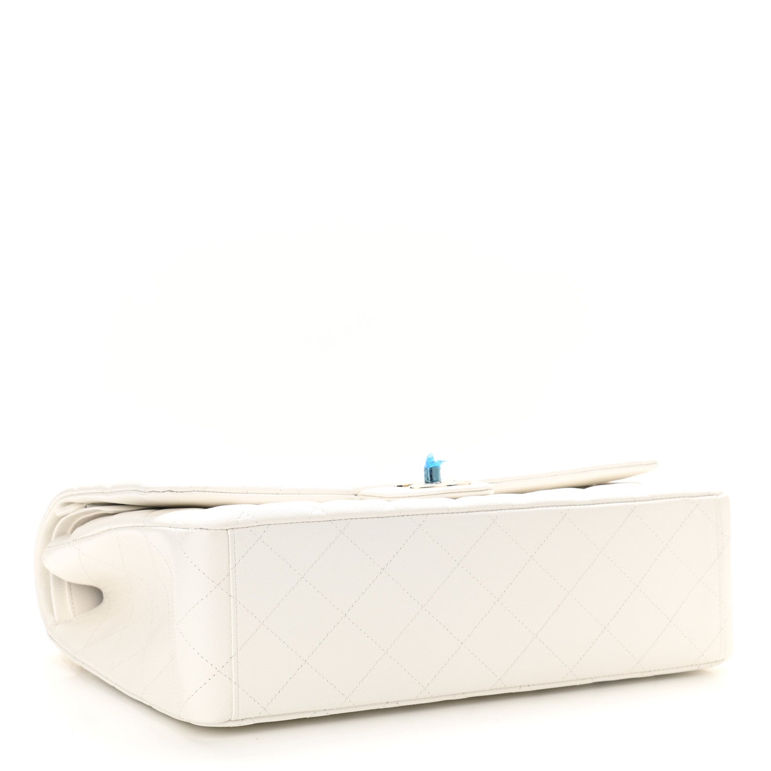 Chanel Caviar Quilted Maxi Double Flap White 4 of 10