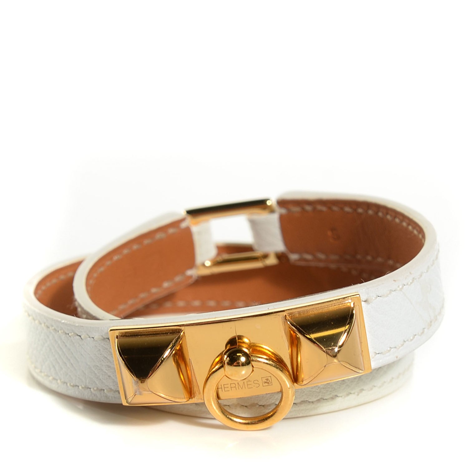Hermes Epsom Rivale Bracelet S White 1 of 9