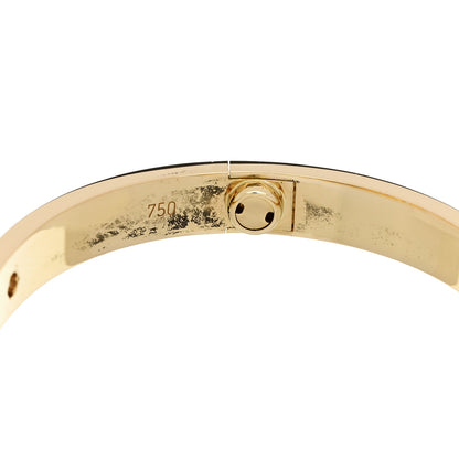 Cartier 18K Yellow Gold 4 Diamond LOVE Bracelet 16 7 of 9