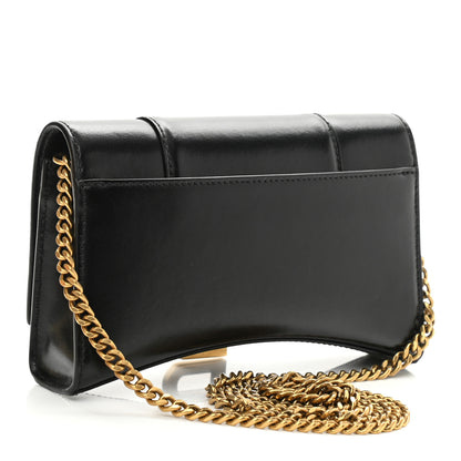 Balenciaga Shiny Box Calfskin Hourglass Chain Bag Black 3 of 9