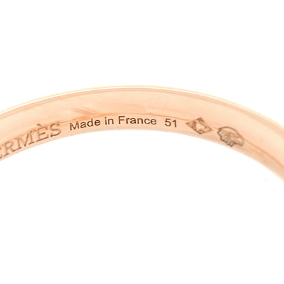 Hermes 18K Rose Gold Diamond PM Echappee Ring 51 5.75 4 of 7