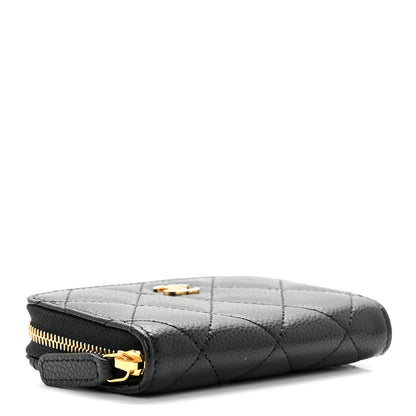 Chanel Caviar Quilted Zip Coin Purse Black 4 of 8