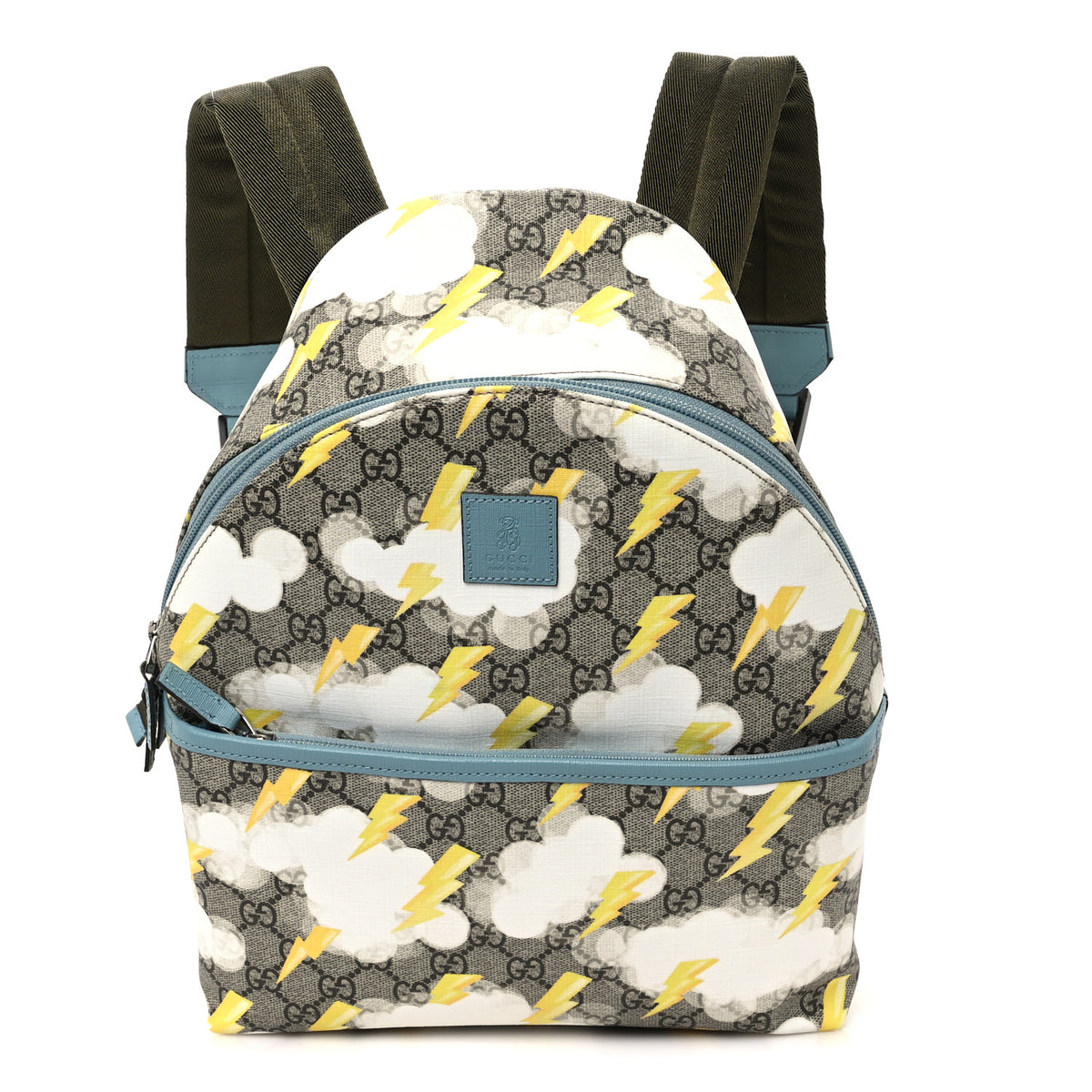 GG Supreme Monogram Lightning Childrens Backpack