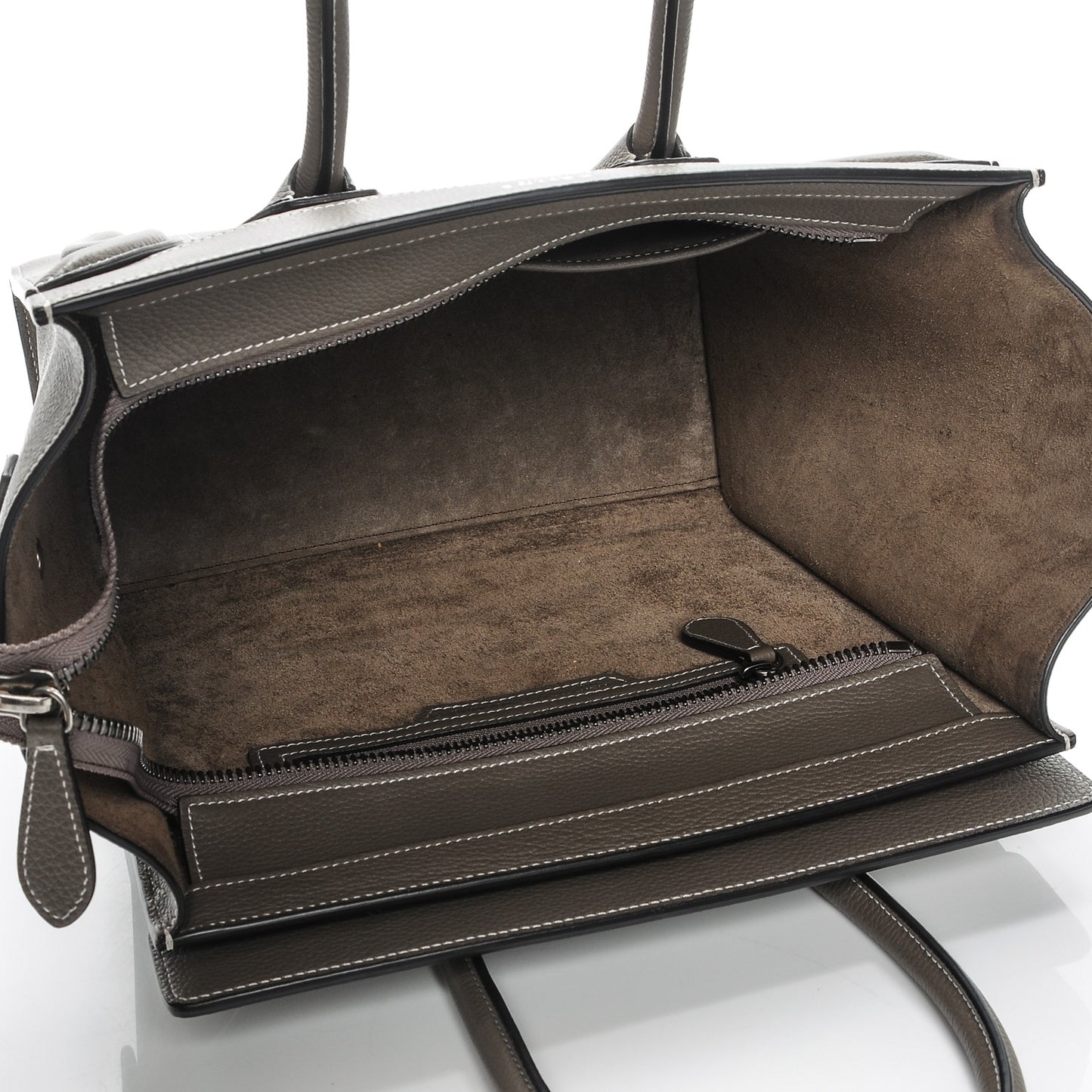 Drummed Calfskin Micro Luggage Souris