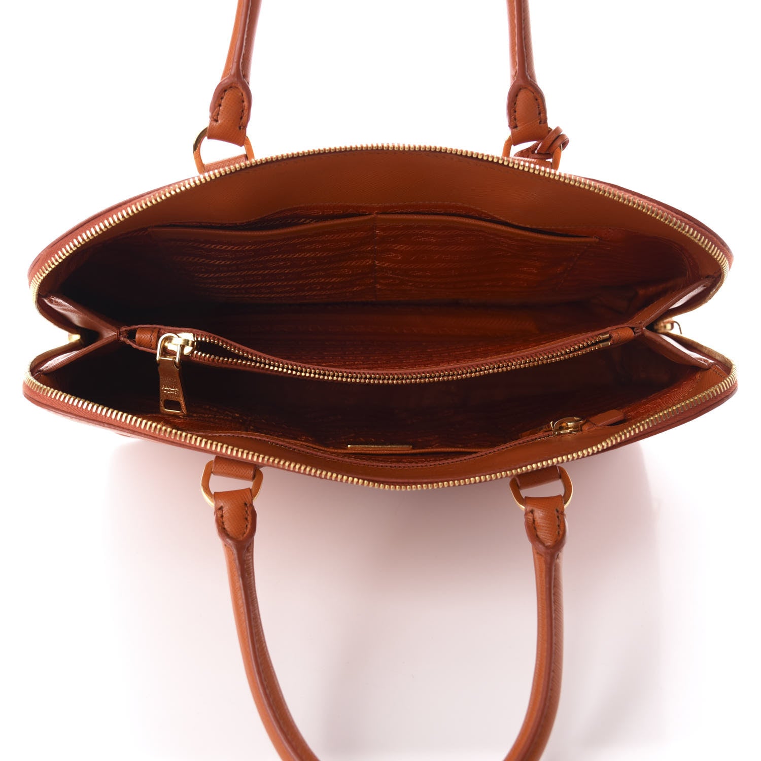 Prada Saffiano Lux Large Promenade Tote Papaya 4 of 9