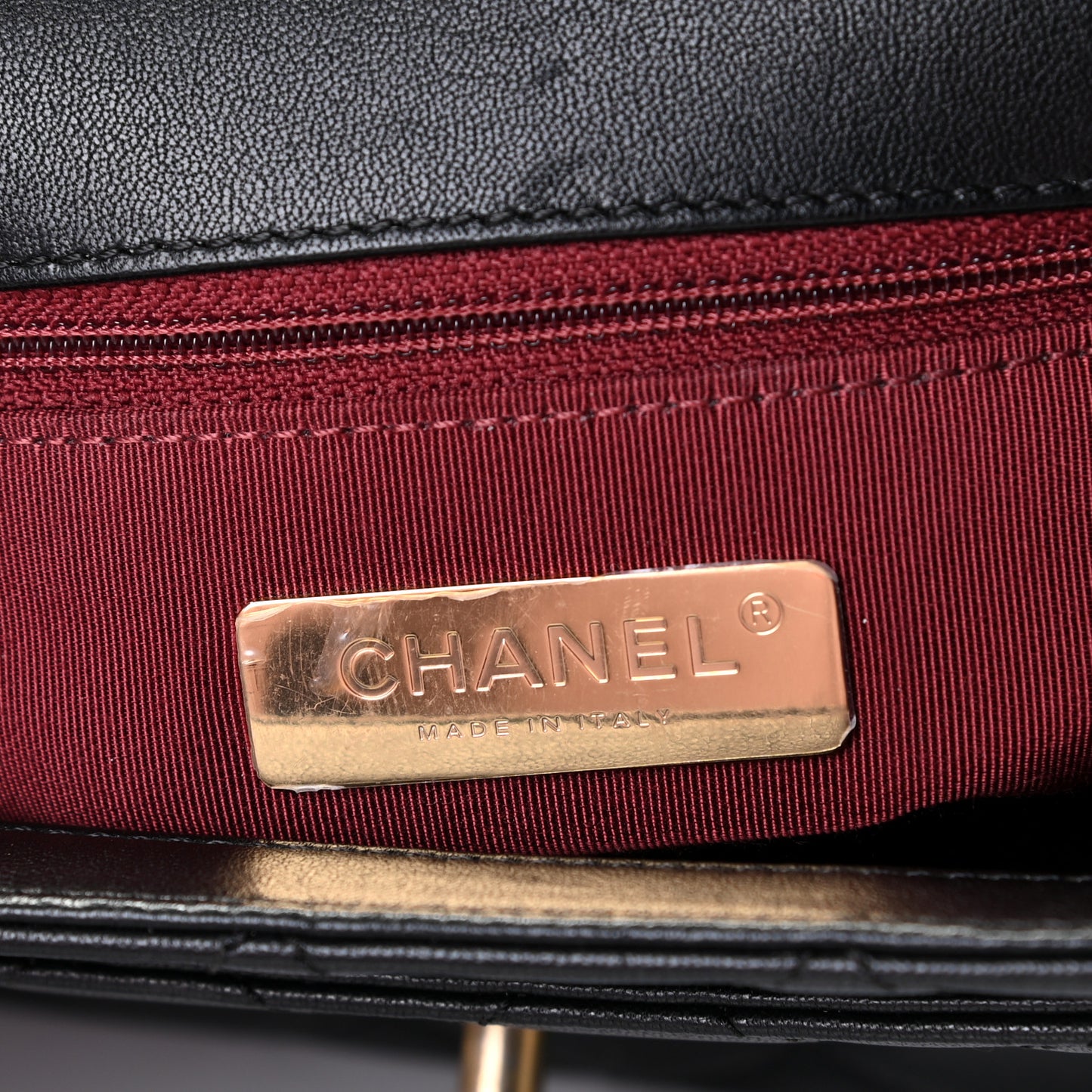 Lambskin Quilted Small Chain Infinity Top Handle Flap Black