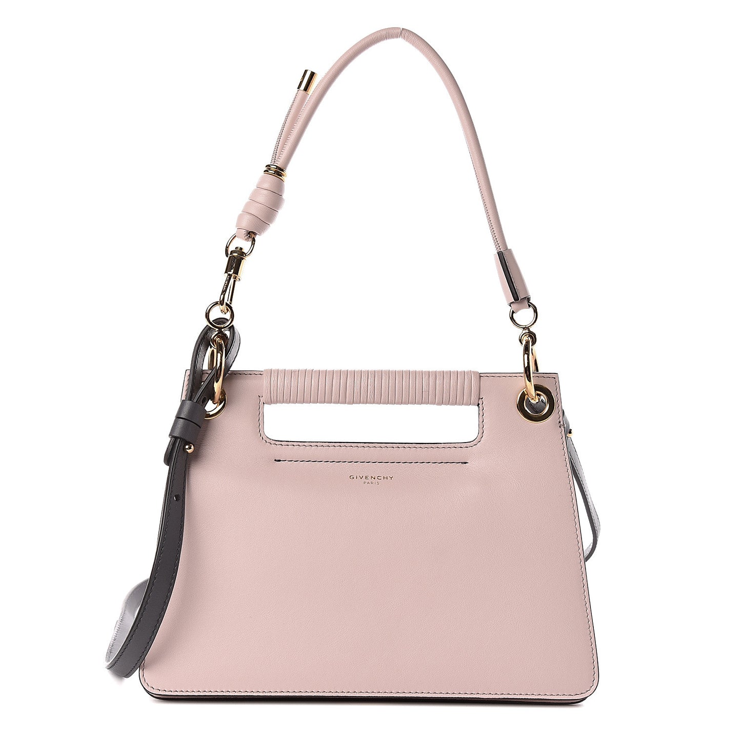 Calfskin Small Whip Top Handle Crossbody Pale Pink