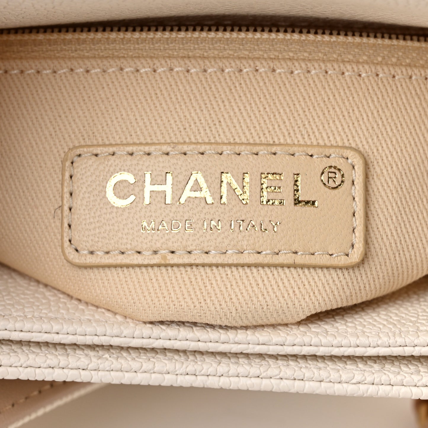 Grained Calfskin Quilted Small Cuba Top Handle Flap White