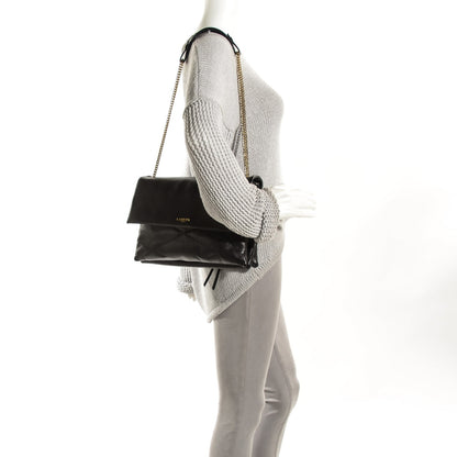 Lanvin Lambskin Quilted Medium Sugar Flap Shoulder Bag Black 2 of 7