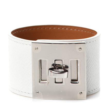 Hermes Epsom Kelly Dog Bracelet White 1 of 5