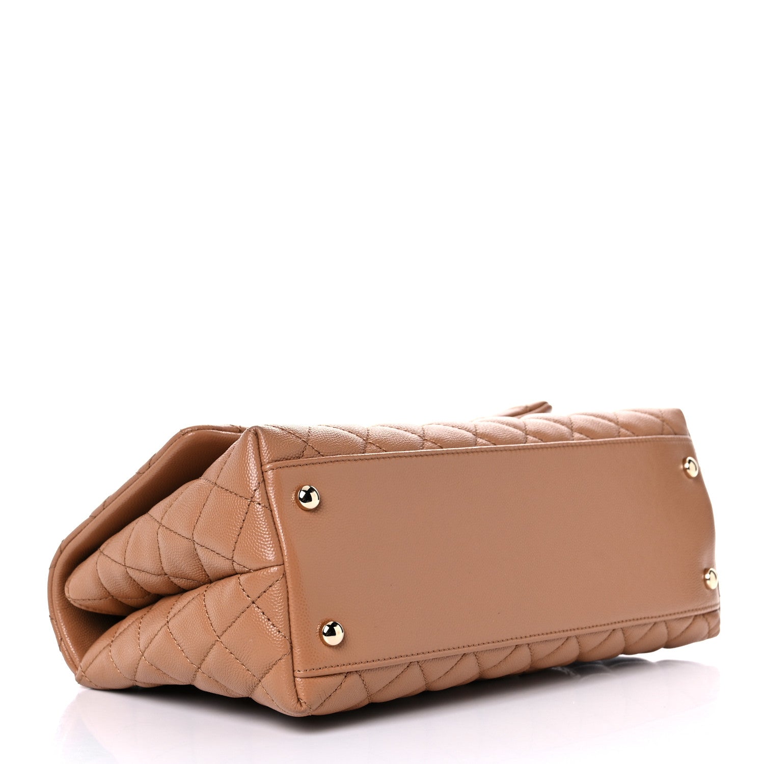 Chanel Caviar Quilted Small Coco Handle Flap Brown 4 of 11
