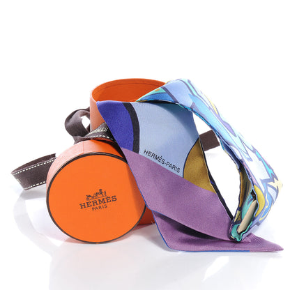 Hermes Silk Graff Twilly Boise De Rose Bleu 5 of 5